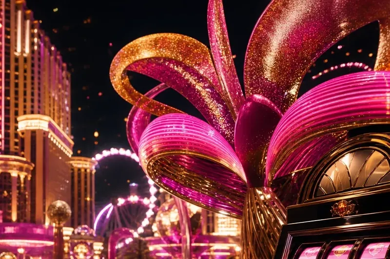 Showgirl produkció tollboákkal Las Vegas tematikus esten